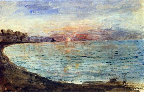  Eugene Delacroix Cliffs near Dieppe - Hand Painted Oil Painting