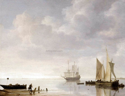  Simon De Vlieger Coastal Scene - Hand Painted Oil Painting