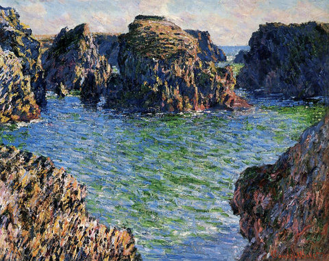  Claude Oscar Monet Coming into Port-Goulphar, Belle-Ile - Hand Painted Oil Painting