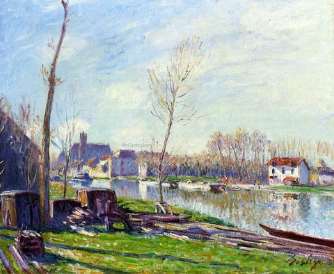  Alfred Sisley Construction Site at Matrat, Moret-sur-Loing - Hand Painted Oil Painting