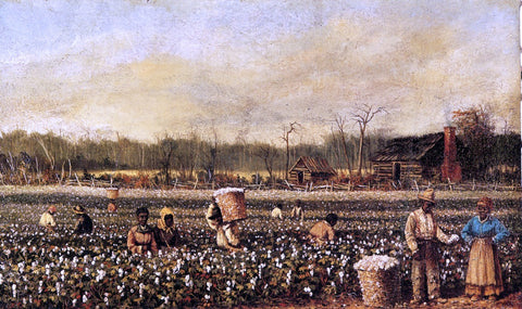  William Aiken Walker Cotton Picking in Front of the Quarters - Hand Painted Oil Painting