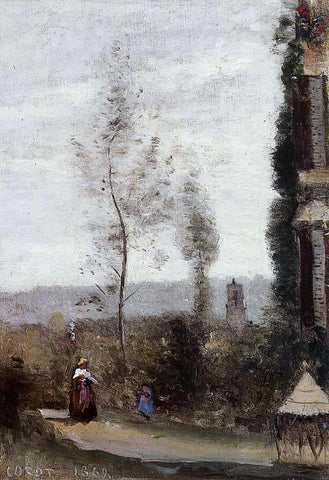  Jean-Baptiste-Camille Corot Coulommiers, The Garden of M. Preschez - Hand Painted Oil Painting