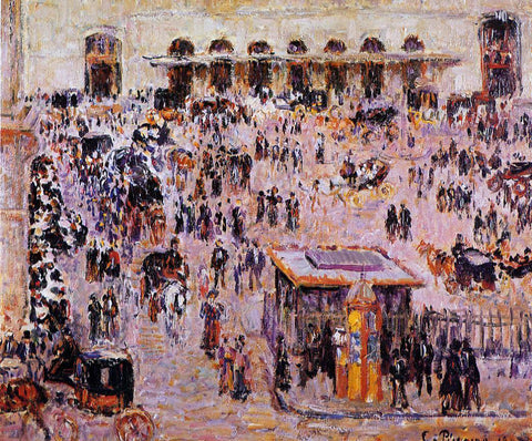  Camille Pissarro Cour du Havre, Gare Saint-Lazare - Hand Painted Oil Painting