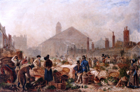  George Sidney Shepherd Covent Garden Market - Hand Painted Oil Painting