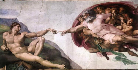  Michelangelo Buonarroti Creation of Adam - Hand Painted Oil Painting