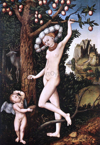  The Elder Lucas Cranach Cupid Complaining to Venus - Hand Painted Oil Painting