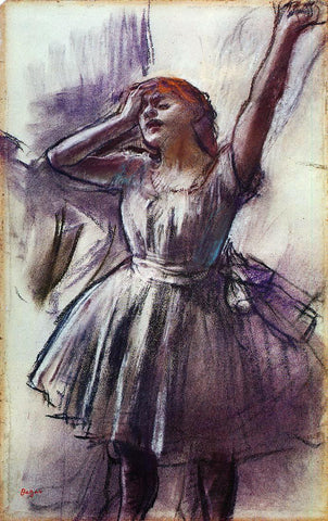  Edgar Degas Dancer with Left Arm Raised - Hand Painted Oil Painting