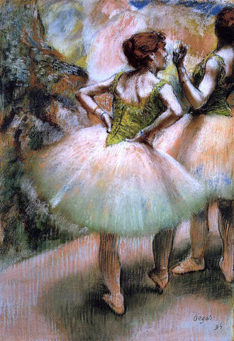  Edgar Degas Dancers, Pink and Green - Hand Painted Oil Painting