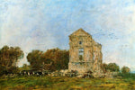  Eugene-Louis Boudin Deauville, Ruins of the Chateau de Lassay - Hand Painted Oil Painting