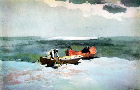  Winslow Homer Deep Sea Fishing - Hand Painted Oil Painting