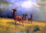  Albert Bierstadt Deer in a Field - Hand Painted Oil Painting