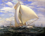  James Gale Tyler Defender Defeating Valkyrie III, September 7, 1895 - Hand Painted Oil Painting