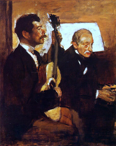  Edgar Degas Degas' Father Listening to Lorenzo Pagans - Hand Painted Oil Painting