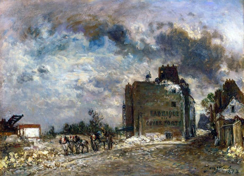  Johan Barthold Jongkind Demolition of the Rue des Franes-Bourgeois - Hand Painted Oil Painting