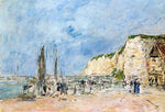  Eugene-Louis Boudin Dieppe, the Pollet Cliffs - Hand Painted Oil Painting