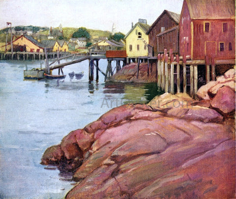  Frank Duveneck A Dock Shed at Low Tide - Hand Painted Oil Painting