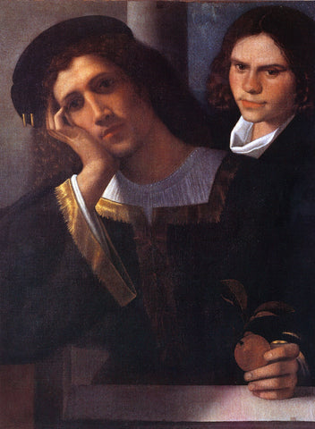  Giorgione Double Portrait (attributed to Giorgione) - Hand Painted Oil Painting