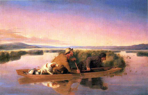  William Tylee Ranney Duck Hunters on the Hoboken Marshes - Hand Painted Oil Painting