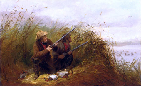  Arthur Fitzwilliam Tait Duck Shooting with Decoys - Hand Painted Oil Painting
