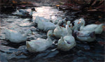  Alexander Koester Ducks Feeding - Hand Painted Oil Painting