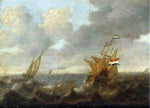  Jan Abrahamsz Beerstraten Dutch Ships on a Rough Sea - Hand Painted Oil Painting