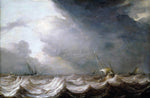  The Elder Pieter Mulier Dutch Vessels at Sea in Stormy Weather - Hand Painted Oil Painting