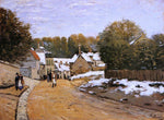  Alfred Sisley Early Snow at Louveciennes (also known as Rue de Voisins, Louveciennes: First Snow) - Hand Painted Oil Painting