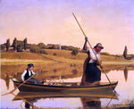  William Sidney Mount Eel Spearing at Setauket (also known as Recolections of Early Days - "Fishing Along Shore") - Hand Painted Oil Painting