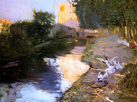  Joaquin Mir Trinxet El Rio - Hand Painted Oil Painting