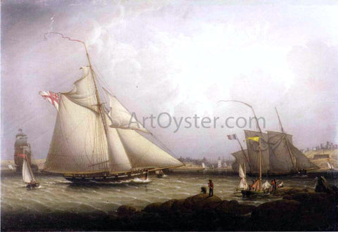  Robert Schade English Cutter and Lugger, Off North Shields - Hand Painted Oil Painting