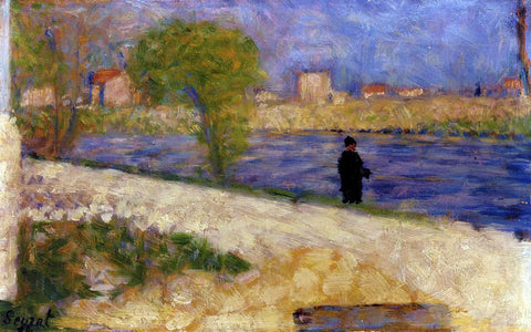 Georges Seurat Etude dans l'Ile - Hand Painted Oil Painting