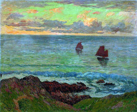  Henri Moret Evening at Doelan - Hand Painted Oil Painting