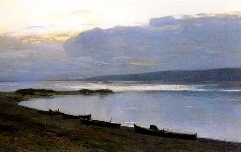  Isaac Ilich Levitan Evening on the Volga - Hand Painted Oil Painting