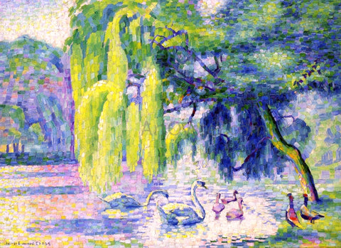  Henri Edmond Cross The Family of Swans - Hand Painted Oil Painting