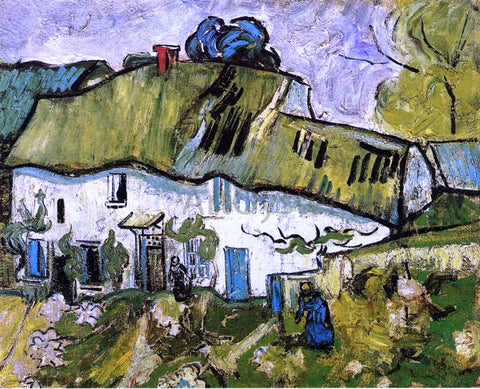  Vincent Van Gogh Farmhouse with Two Figures - Hand Painted Oil Painting