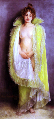  Pierre Carrier-Belleuse Femme En Deshabillee Verte - Hand Painted Oil Painting