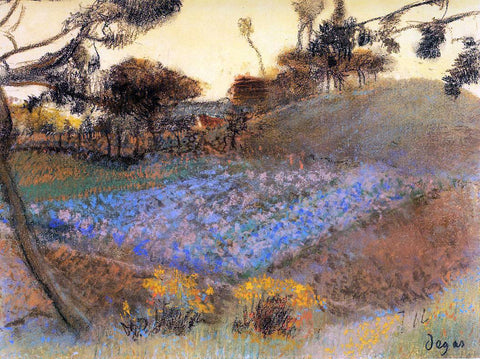  Edgar Degas Field of Flax - Hand Painted Oil Painting