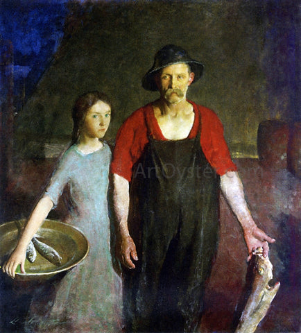  Charles Webster Hawthorne A Fisherman and His Daughter - Hand Painted Oil Painting