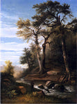  John Williamson Fisherman by a Stream - Hand Painted Oil Painting