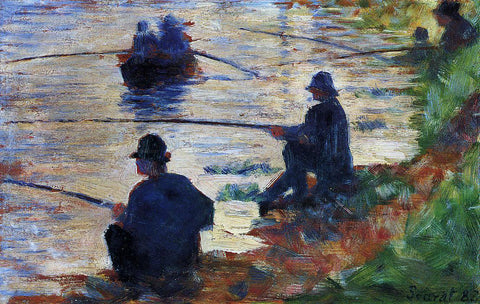  Georges Seurat Fishermen - Hand Painted Oil Painting