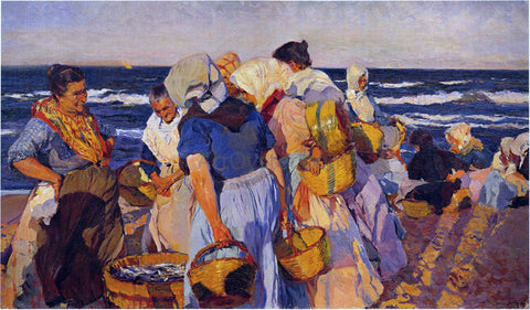  Joaquin Sorolla Y Bastida Fisherwomen - Hand Painted Oil Painting
