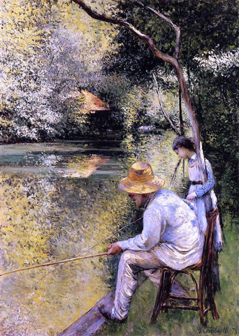  Gustave Caillebotte Fishing - Hand Painted Oil Painting