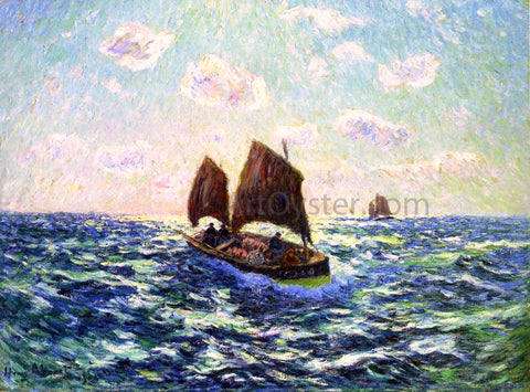  Henri Moret Fishing Boat in Brittany - Hand Painted Oil Painting