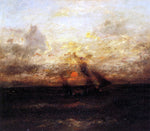  Jules Dupre Fishing Boat in Stormy Seas - Hand Painted Oil Painting