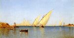  Sanford Robinson Gifford Fishing Boats Coming into Brindisi Harbor - Hand Painted Oil Painting