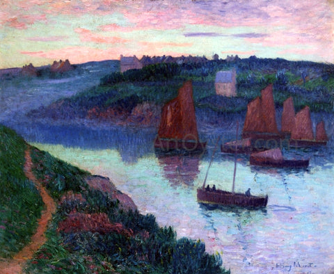  Henri Moret Fishing Boats in Brittany - Hand Painted Oil Painting