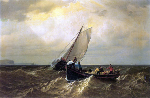  William Bradford Fishing Boats on the Bay of Fundy - Hand Painted Oil Painting