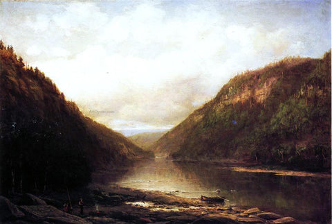  George Hetzel Fishing on the Conemaugh - Hand Painted Oil Painting