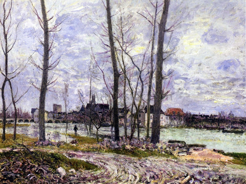  Alfred Sisley Flood at Moret-sur-Loing - Hand Painted Oil Painting