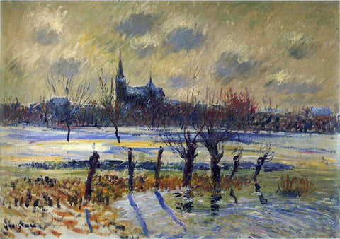  Gustave Loiseau Flood at Nantes - Hand Painted Oil Painting
